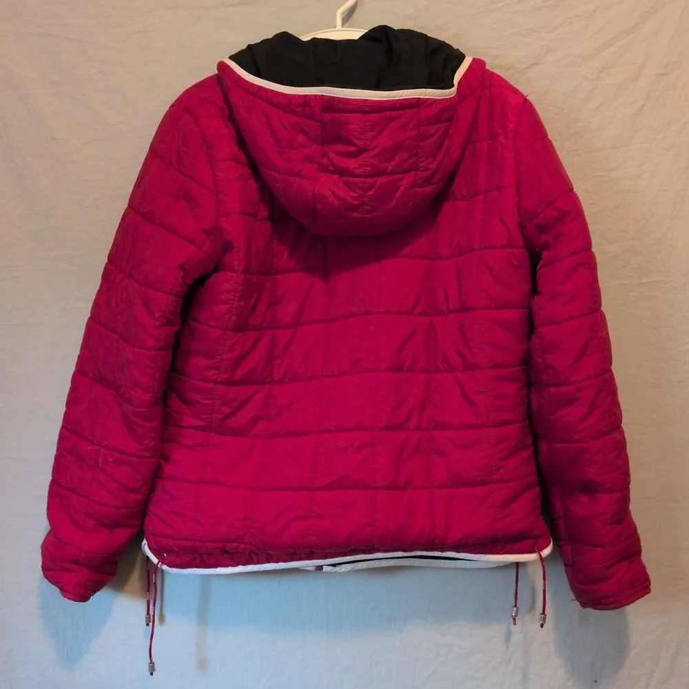 IZOD Men’s M Brick Red Quilted Puffer Vest Full Zip Lined With Adjustable Waist
